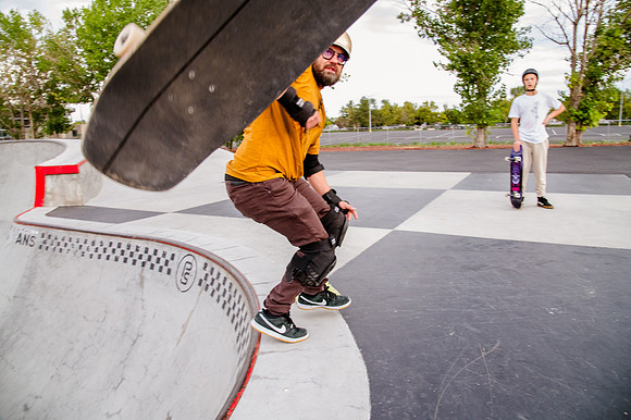 Urban Energy Unleashed: Hard Coin-sponsored Skateboarding Shoot at Vans Skate Park