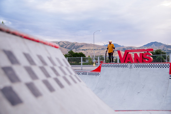 Urban Energy Unleashed: Hard Coin-sponsored Skateboarding Shoot at Vans Skate Park