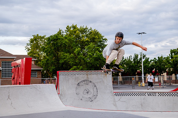 Urban Energy Unleashed: Hard Coin-sponsored Skateboarding Shoot at Vans Skate Park