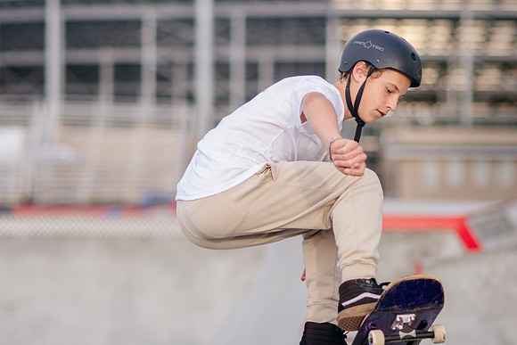 Urban Energy Unleashed: Hard Coin-sponsored Skateboarding Shoot at Vans Skate Park