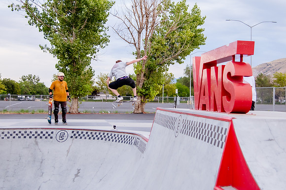 Urban Energy Unleashed: Hard Coin-sponsored Skateboarding Shoot at Vans Skate Park