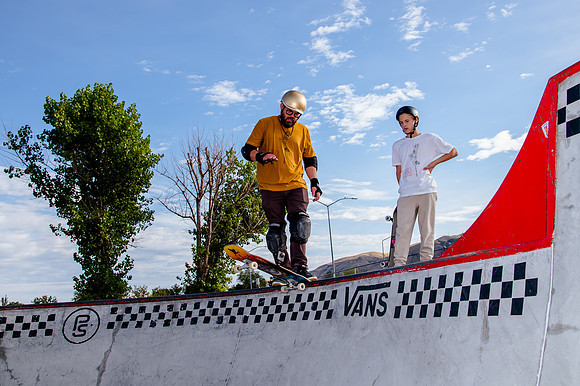 Urban Energy Unleashed: Hard Coin-sponsored Skateboarding Shoot at Vans Skate Park