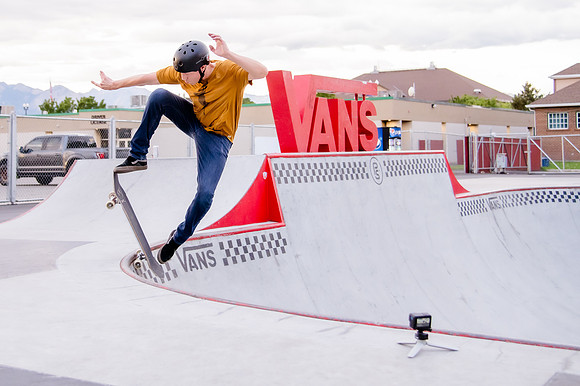 Urban Energy Unleashed: Hard Coin-sponsored Skateboarding Shoot at Vans Skate Park