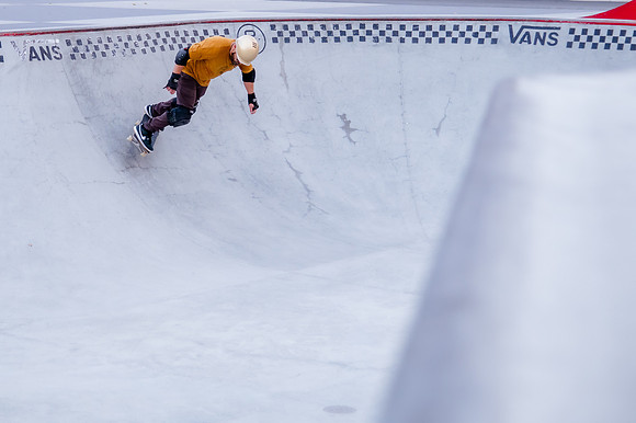 Urban Energy Unleashed: Hard Coin-sponsored Skateboarding Shoot at Vans Skate Park
