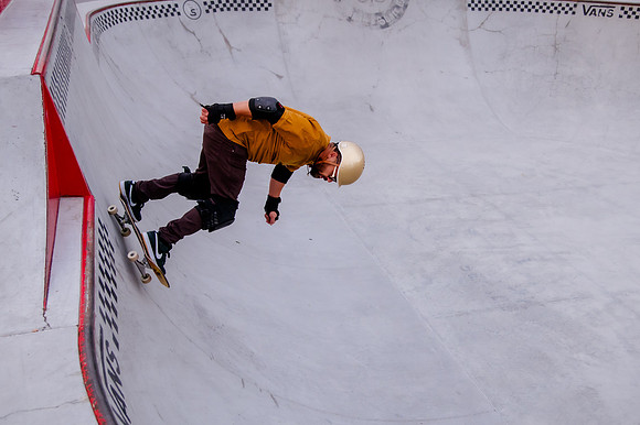 Urban Energy Unleashed: Hard Coin-sponsored Skateboarding Shoot at Vans Skate Park