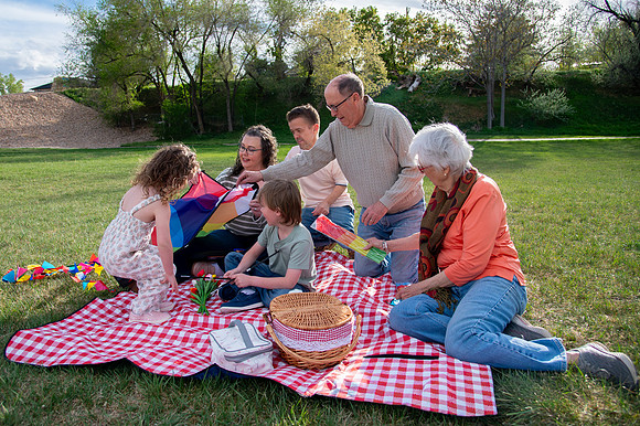 Stark Family Golden Hour Kite Flying Session Smyer Image 4787