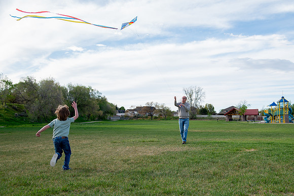 Stark Family Golden Hour Kite Flying Session Smyer Image 4846