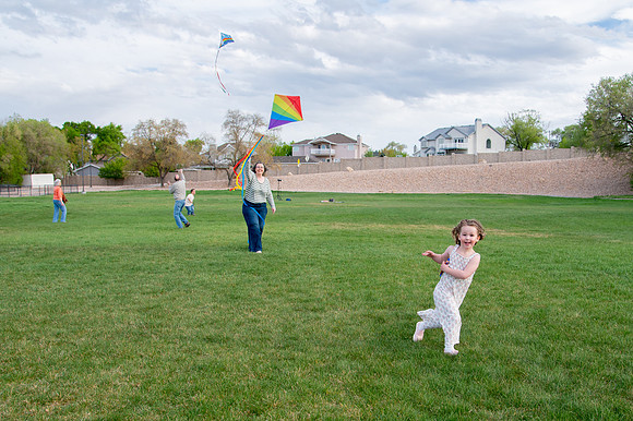 Stark Family Golden Hour Kite Flying Session Smyer Image 5067