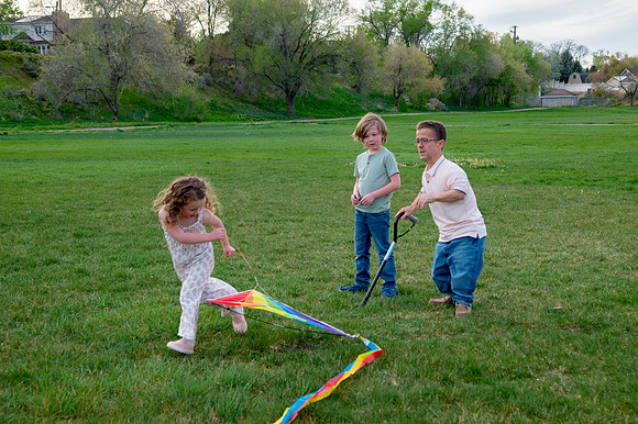 Stark Family Golden Hour Kite Flying Session Smyer Image 5176