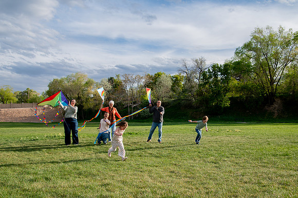 Stark Family Golden Hour Kite Flying Session Smyer Image 5357