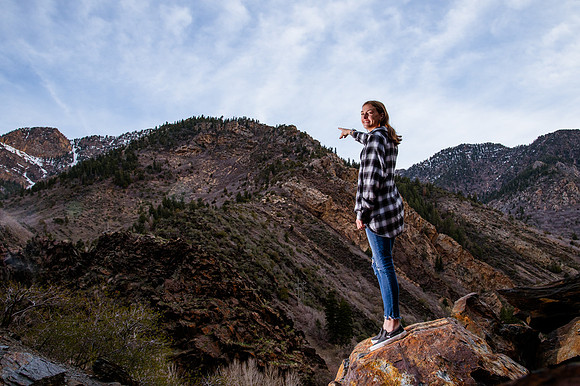 Twin Radiance: Senior Photo Session with Tregan and Trinity Grubb in Big Cottonwood Canyon