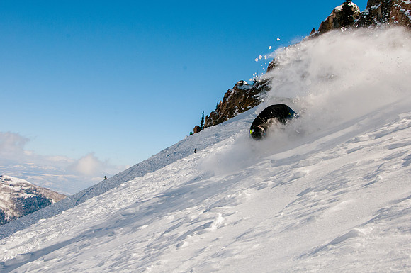 Skiing in the deep stuff at Snowbird-9396