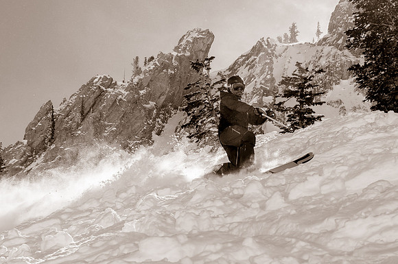 Skiing in the deep stuff at Snowbird-9415