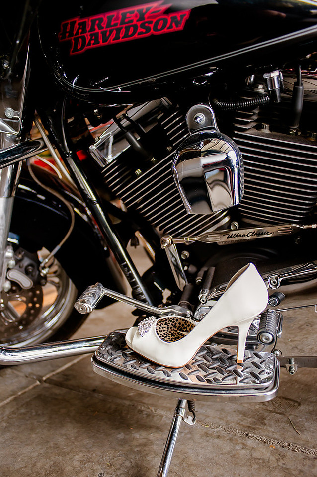 image of Jessica Simpson Heels on Harley Davidson