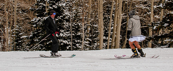 Face to face skiing