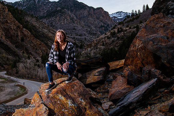 Twin Radiance: Senior Photo Session with Tregan and Trinity Grubb in Big Cottonwood Canyon