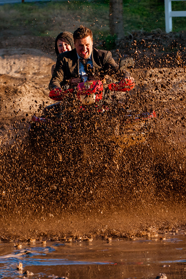 Trash the dress and suit in the mud
