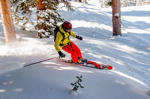 Skiing in the deep stuff at Snowbird-9202