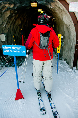Through the tunnel at Snowbird