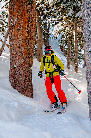 Skiing in the deep stuff at Snowbird-9189