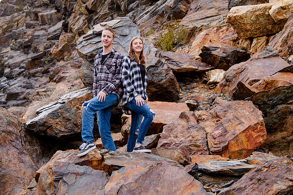 Twin Radiance: Senior Photo Session with Tregan and Trinity Grubb in Big Cottonwood Canyon