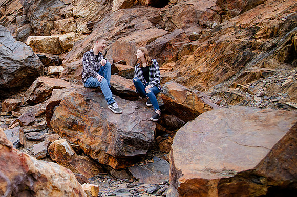 Twin Radiance: Senior Photo Session with Tregan and Trinity Grubb in Big Cottonwood Canyon