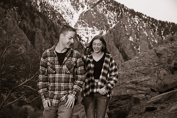 Twin Radiance: Senior Photo Session with Tregan and Trinity Grubb in Big Cottonwood Canyon