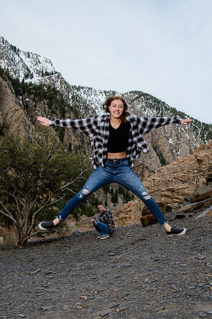 Twin Radiance: Senior Photo Session with Tregan and Trinity Grubb in Big Cottonwood Canyon