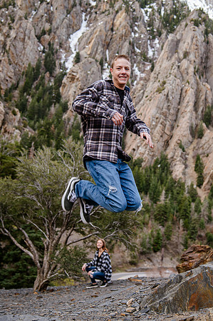 Twin Radiance: Senior Photo Session with Tregan and Trinity Grubb in Big Cottonwood Canyon