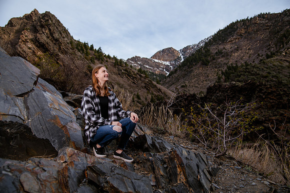 Twin Radiance: Senior Photo Session with Tregan and Trinity Grubb in Big Cottonwood Canyon