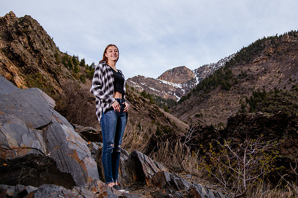 Twin Radiance: Senior Photo Session with Tregan and Trinity Grubb in Big Cottonwood Canyon