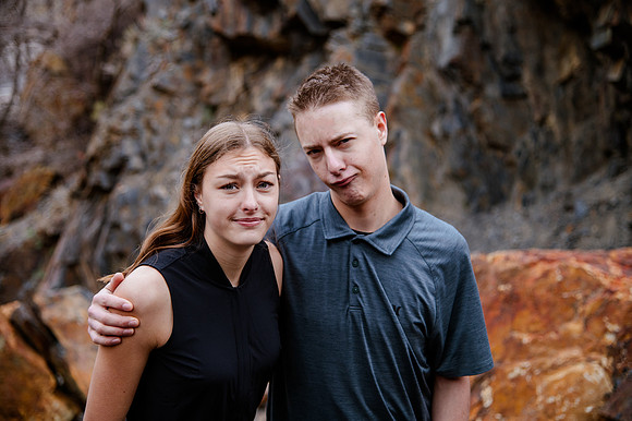 Twin Radiance: Senior Photo Session with Tregan and Trinity Grubb in Big Cottonwood Canyon