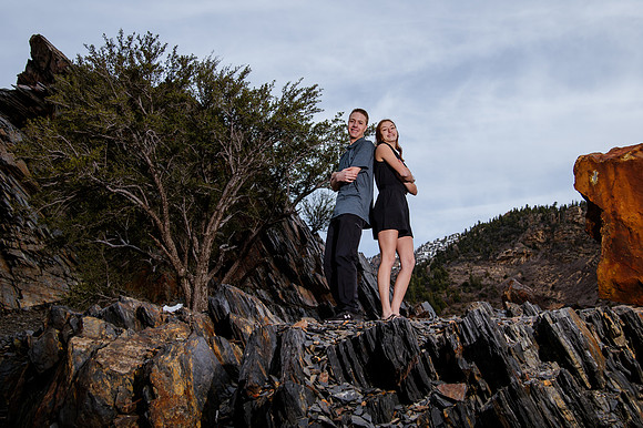 Twin Radiance: Senior Photo Session with Tregan and Trinity Grubb in Big Cottonwood Canyon