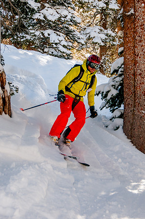Skiing in the deep stuff at Snowbird-9199