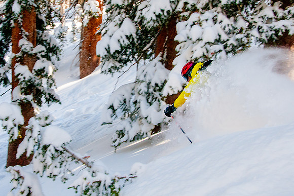 Skiing in the deep stuff at Snowbird-9245
