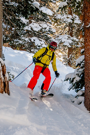 Skiing in the deep stuff at Snowbird-9197