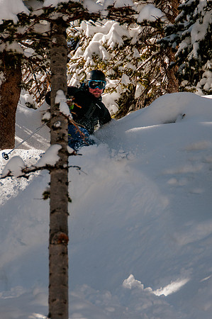 Skiing in the deep stuff at Snowbird-9289