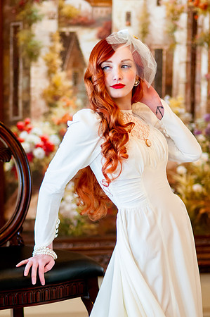 Gorgeous red head bridals with a stunning vintage twist.