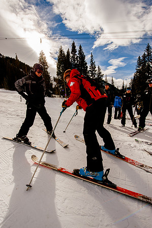 Learning to ski with Wasatch Adaptive Sports, Snowbird, Utah