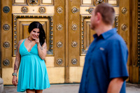 Engagement Photos at Exchange Place in Salt Lake City, Utah