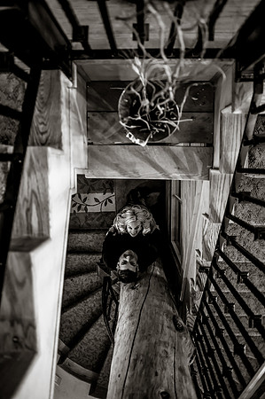 Framed by stairs