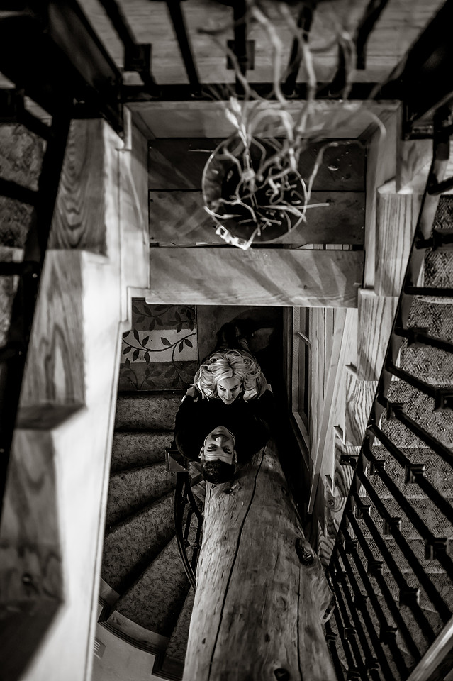 Framed by stairs