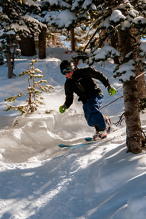 Skiing in the deep stuff at Snowbird-9129