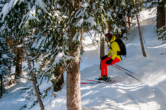 Skiing in the deep stuff at Snowbird-9151