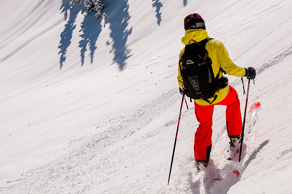 Skiing in the deep stuff at Snowbird-9050