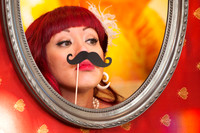 Bride with a mustache