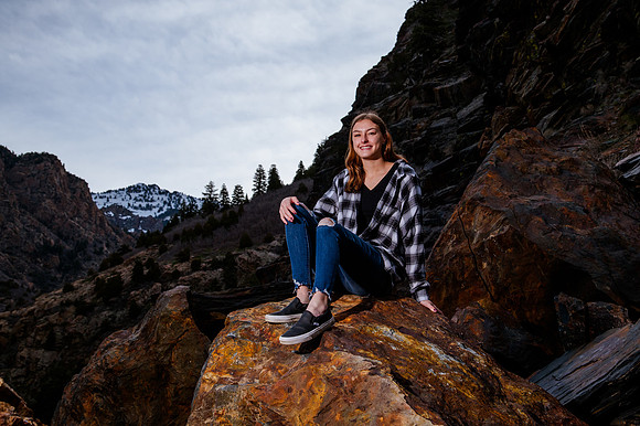 Twin Radiance: Senior Photo Session with Tregan and Trinity Grubb in Big Cottonwood Canyon