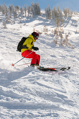 Skiing in the deep stuff at Snowbird-9101