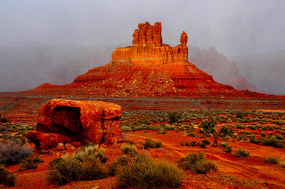 Majestic Red Rock Monastery in Valley of the Gods, Utah