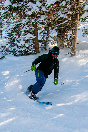 Skiing in the deep stuff at Snowbird-9136